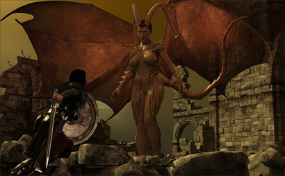 Lucifer Assumes Huge Size