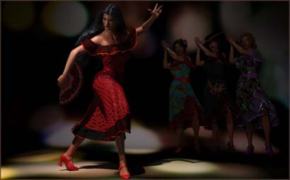 Four Flamenco Dancers