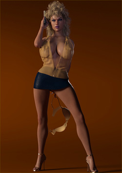 Model Armed With 45