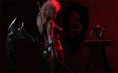 Barbarian with Lions