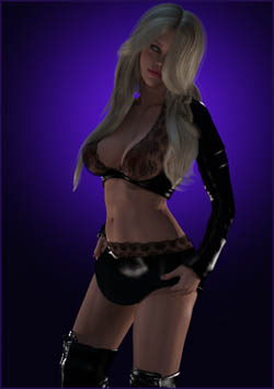 Woman in Blue Spotlight