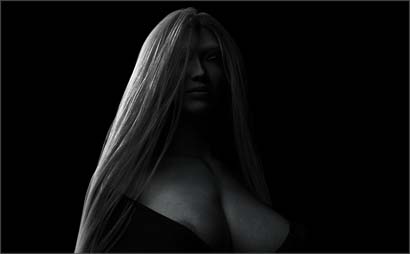 Woman with Bangs Hairstyle