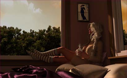 Woman Gazing at Skyline