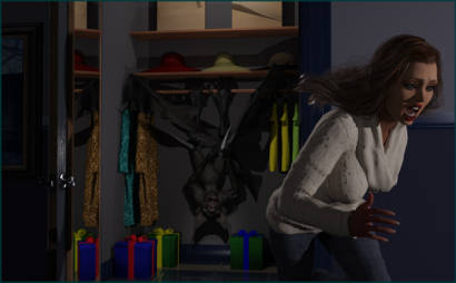 Bat Hiding in Closet