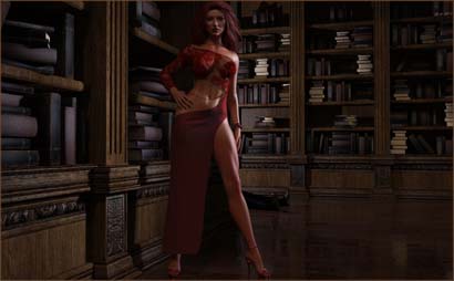 Ms Scarlet in the Library
