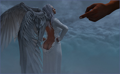 Angel Immodestly Dressed