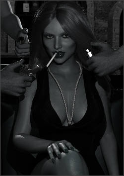 Men Jump to Light Cigarette