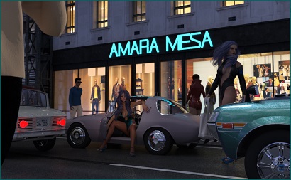 Woman Exits Car Immodestly