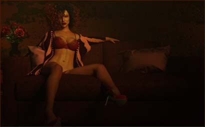 Linguered Woman on Couch