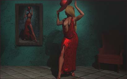 Woman Imitating Painting