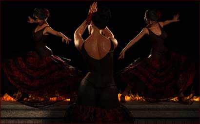 Three Flamenco Dancers