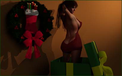 Woman in Gift Box