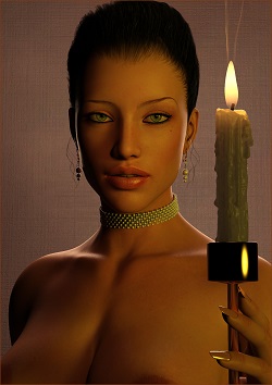 Model in Skimpier Top