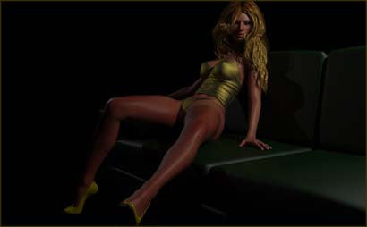 Woman Posed on Couch