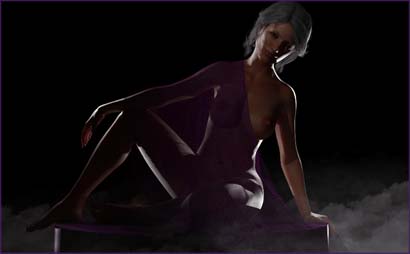 Nude Woman Posed in Fog