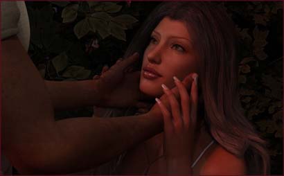 Nude Woman by Fireplace