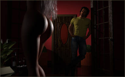 Man Transfixed by Bum