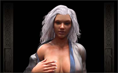 Woman in Off Shoulder Robe