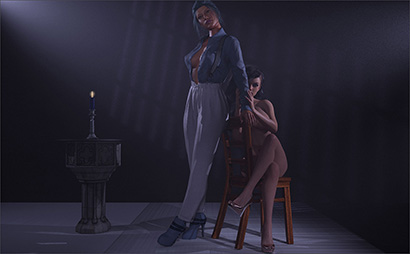 Woman Protecting Girlfriend