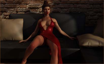 Woman Relaxed on Sofa