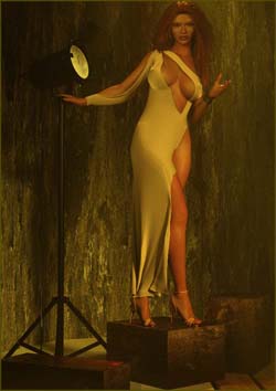 Woman Standing on Box