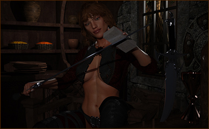 Warrior Sharpens Sword