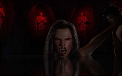 Female Demon in Pool