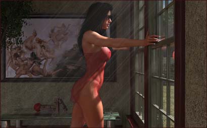 WOman Posed in Window