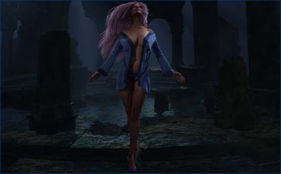 Woman Before Blue Well